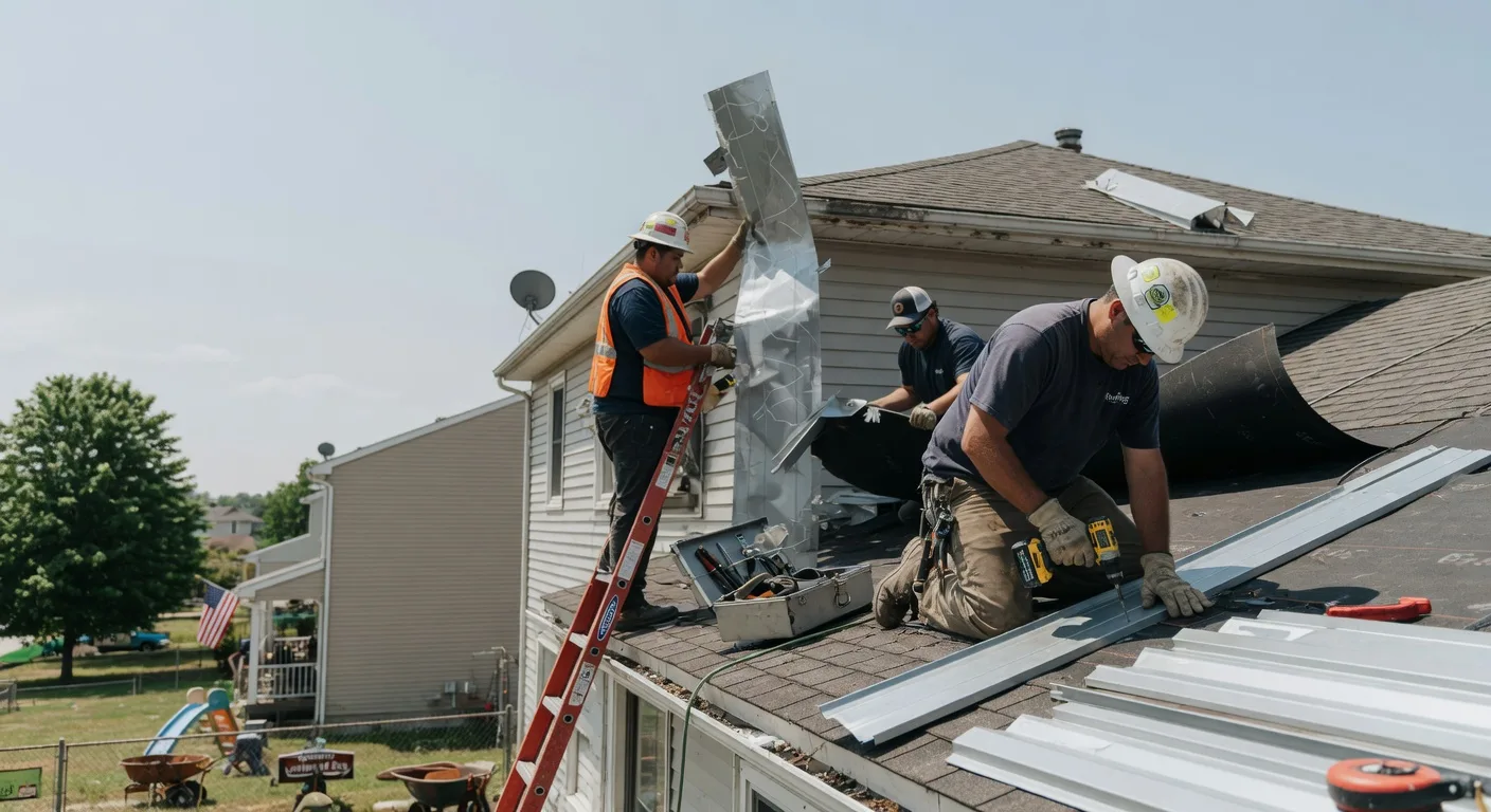 Storm Damage Metal Roof Repair in Schroon Lake, NY
